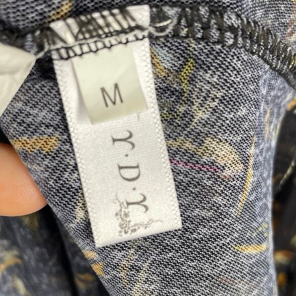 YDY, Size Medium, Navy Mesh Dress, Boat Print, Illusion Neckline, Flowy, EUC - Picture 4 of 7